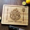 Grill Marks Made With Love - Family Personalized Custom Engraved Wooden Cutting Board - Father's Day, Gift For Dad, Grandpa