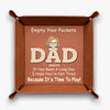 Pockets Empty, Hearts Full - Family Personalized Custom Leather Valet Tray - Father's Day, Gift For Dad, Grandpa