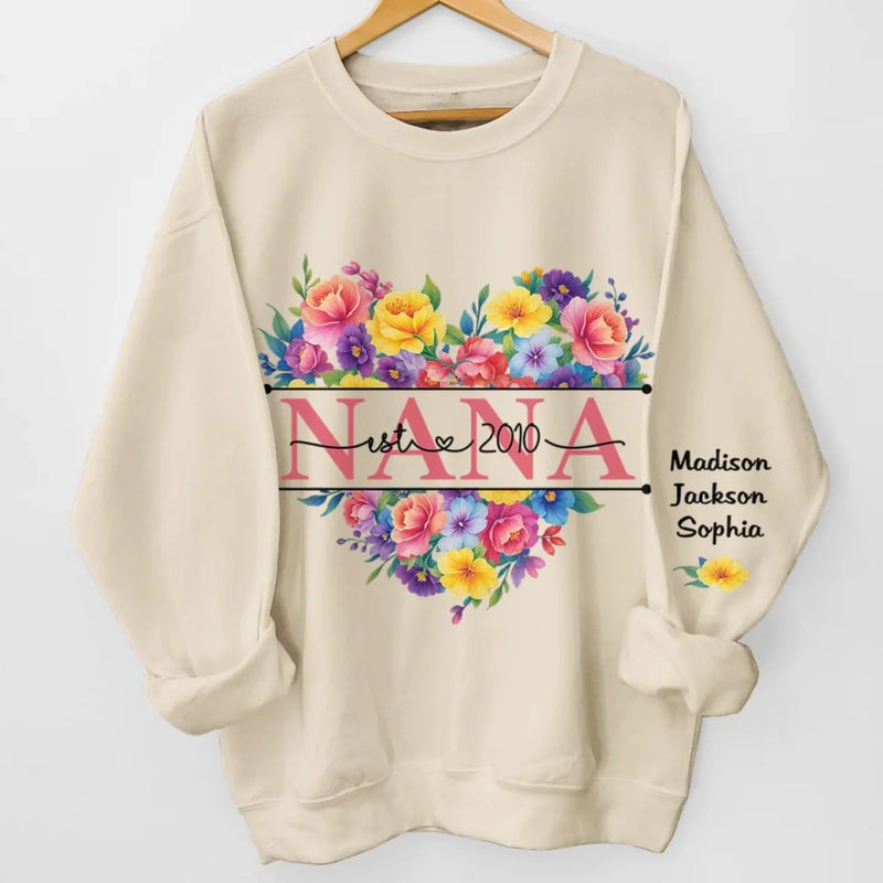 You Are Our Sunshine - Family Personalized Custom Unisex Sweatshirt, Hoodie With Design On Sleeve - Mother's Day, Gift For Mom, Grandma
