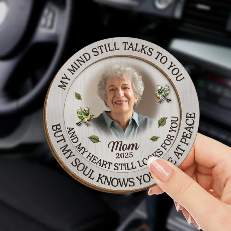 Custom Photo Though You're Gone, Your Love Remains - Memorial Personalized Custom Car Visor Clip - Sympathy Gift For Family Members