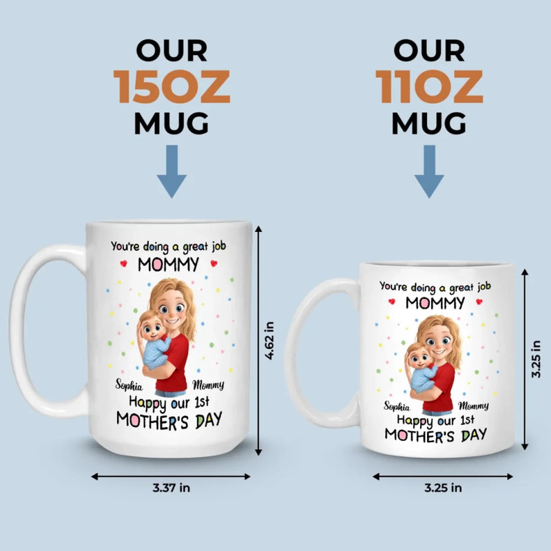 Tiny Arms, Endless Love - Family Personalized Custom Mug - Mother's Day, Baby Shower Gift, Gift For First Mom