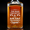 The Legend Lives In Every Sip - Family Personalized Custom Glass Whiskey Bottle - Father's Day, Gift For Dad, Grandpa