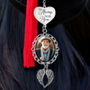 Custom Photo I'm Always With  You - Memorial Personalized Custom Graduation Tassel Heart & Angel Wing Charm - Sympathy Gift For Family Members