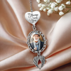 Custom Photo I'm Always With  You - Memorial Personalized Custom Graduation Tassel Heart & Angel Wing Charm - Sympathy Gift For Family Members