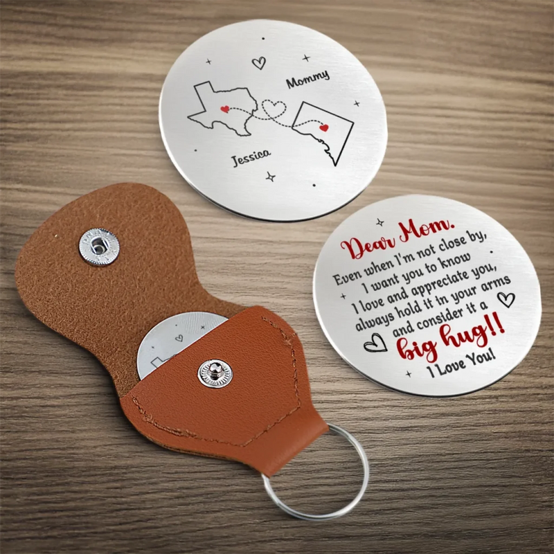 Distance Means Nothing To The Heart - Family Personalized Custom Pocket Hug - Mother's Day, Gift For Mom, Grandma