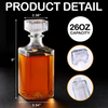 From The Reason You Drink - Family Personalized Custom Glass Whiskey Bottle - Father's Day, Gift For Dad, Grandpa