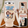 Mud On Her Shoes, Love On Her Face - Dog & Cat Personalized Custom Neoprene Water Bottle Carrier With Pocket - Mother's Day, Gift For Pet Owners, Pet Lovers