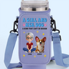 Mud On Her Shoes, Love On Her Face - Dog & Cat Personalized Custom Neoprene Water Bottle Carrier With Pocket - Mother's Day, Gift For Pet Owners, Pet Lovers
