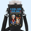 Mud On Her Shoes, Love On Her Face - Dog & Cat Personalized Custom Neoprene Water Bottle Carrier With Pocket - Mother's Day, Gift For Pet Owners, Pet Lovers
