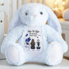 Hug Me Tight, I'm Always With You - Memorial Personalized Custom Easter Bunny Plush - Sympathy Gift For Family Members