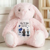 Hug Me Tight, I'm Always With You - Memorial Personalized Custom Easter Bunny Plush - Sympathy Gift For Family Members