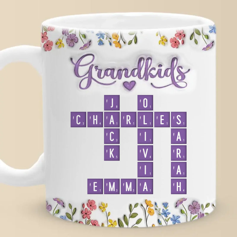 Custom Name Grandkids Gifts for Grandparents - Personalized Mugs