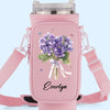 You're My Favorite Flower - Bestie Personalized Custom Neoprene Water Bottle Carrier With Pocket - Gift For Best Friends, BFF, Sisters