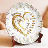 Where Family Begins & Love Never Ends - Family Personalized Custom Ceramic Plate - Mother's Day, Gift For Mom, Grandma