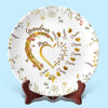 Where Family Begins & Love Never Ends - Family Personalized Custom Ceramic Plate - Mother's Day, Gift For Mom, Grandma