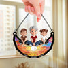 Grandma’s Heart Holds All The Love - Family Personalized Window Hanging Suncatcher Ornament - Mother's Day, Gift For Mom, Grandma