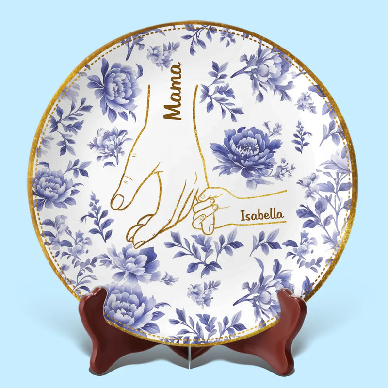 Generations Of Love, One Heart - Family Personalized Custom Ceramic Plate - Mother's Day, Gift For Mom, Grandma
