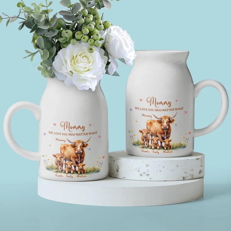 You Are Our Everything, Mom - Family Personalized Custom Home Decor Flower Vase - Mother's Day, House Warming Gift For Mom, Daughter