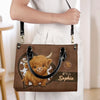 Mom’s Love Is A Gentle Strength - Family Personalized Custom Leather Handbag - Mother's Day, Gift For Mom, Grandma