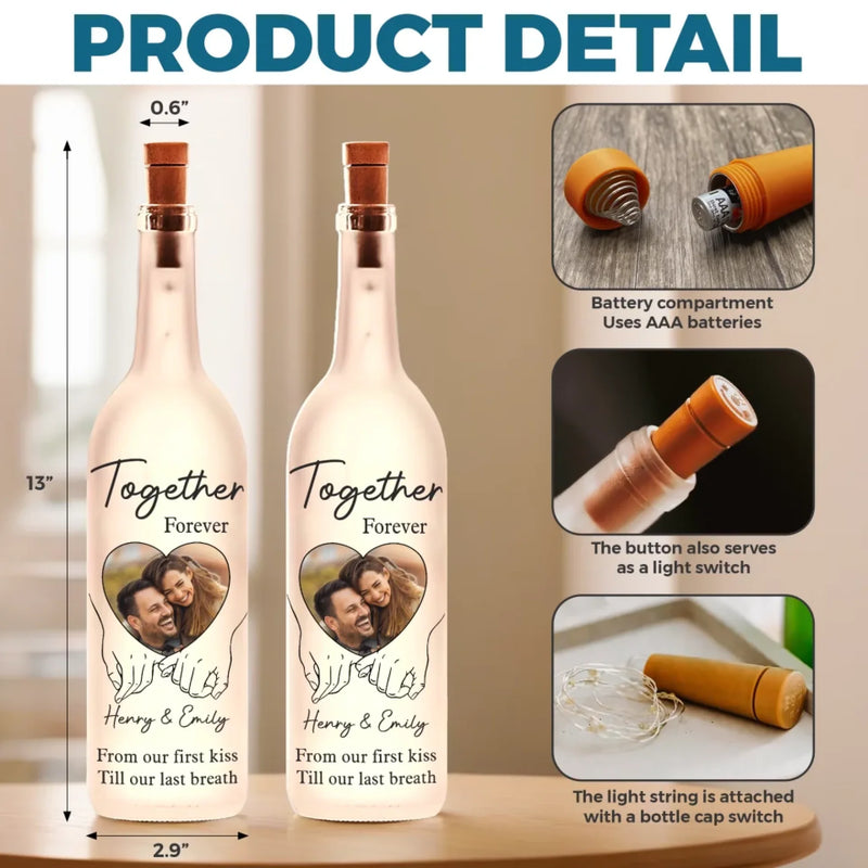 Custom Photo Couple Gifts - Personalized Bottle Lamp