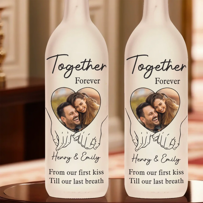 Custom Photo Couple Gifts - Personalized Bottle Lamp
