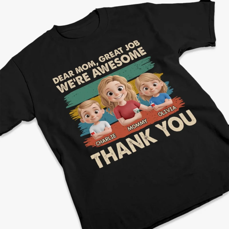 Awesome Kids, Powered By You - Family Personalized Custom Unisex T-shirt, Premium T-shirt, Hoodie - Mother's Day, Gift For Mom