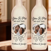 Custom Photo Still Holding On, Still Holding Hands - Couple Personalized Custom Bottle Lamp - Gift For Husband Wife, Anniversary