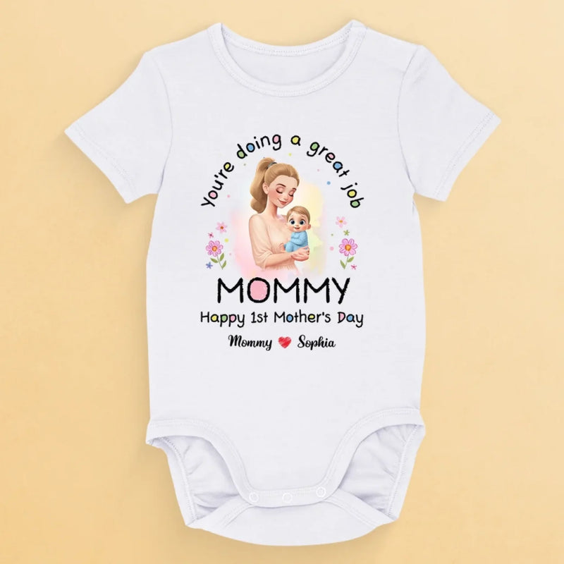 Your Hugs Are Home, Always - Family Personalized Custom Baby Onesie - Mother's Day, Baby Shower Gift, Gift For First Mom