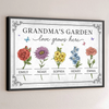 Watered By Hugs & Sunshine - Family Personalized Custom Horizontal Poster - Mother's Day, Gift For Mom, Grandma