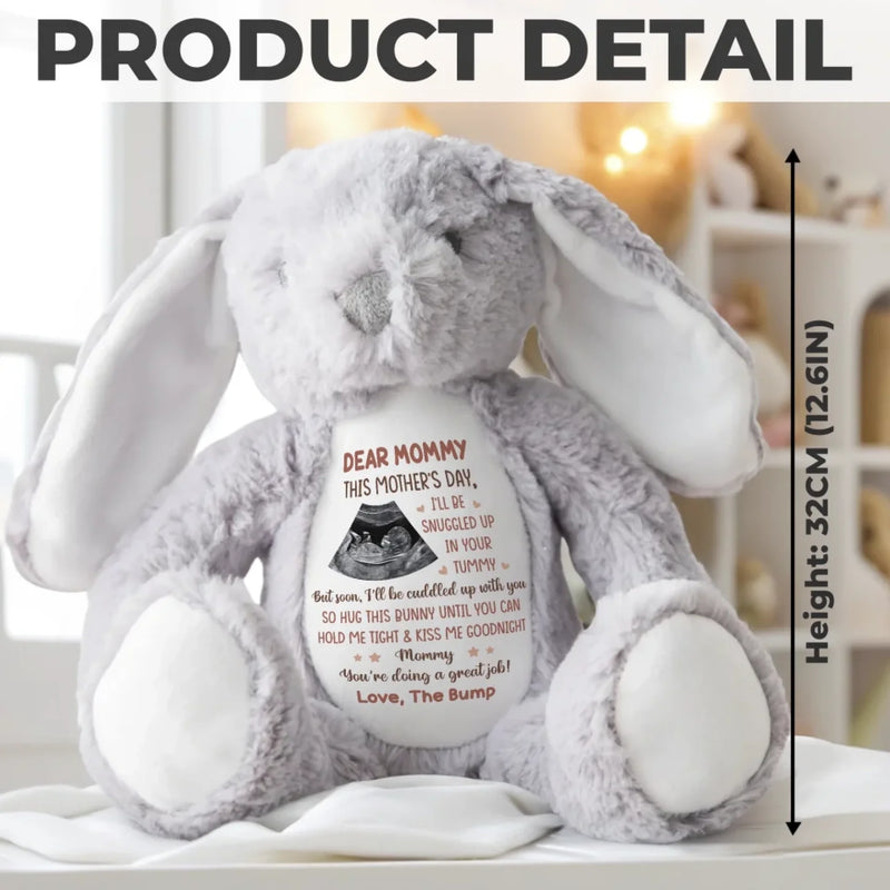 Custom Photo Mom, You’re My Forever Snuggle Buddy - Family Personalized Custom Easter Bunny Plush - Mother's Day, Baby Shower Gift, Gift For First Mom