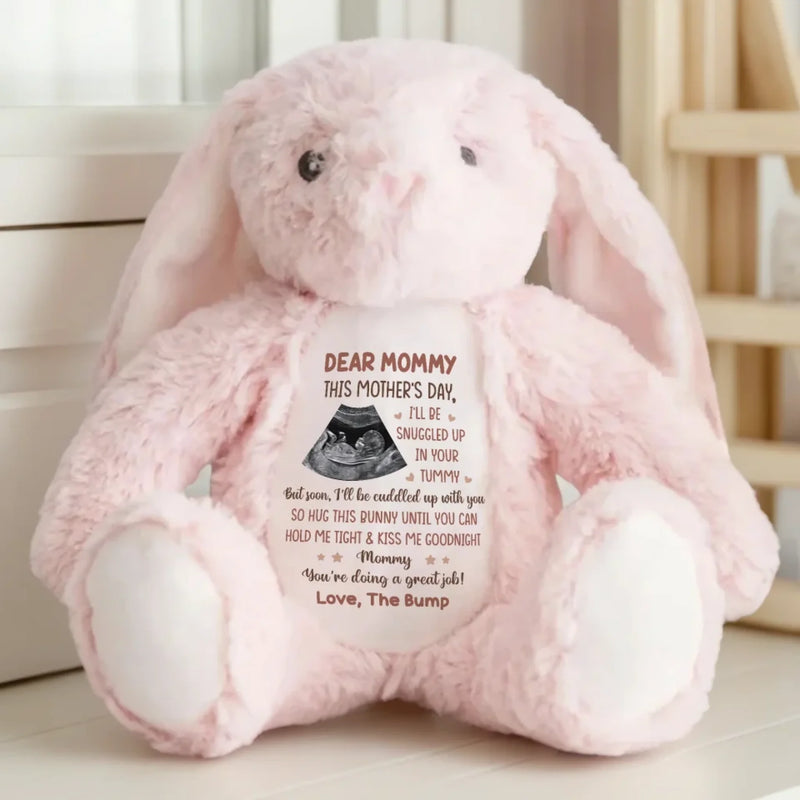 Custom Photo Mom, You’re My Forever Snuggle Buddy - Family Personalized Custom Easter Bunny Plush - Mother's Day, Baby Shower Gift, Gift For First Mom