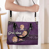 My Grandkids, My Joy - Family Personalized Custom Leather Handbag - Mother's Day, Gift For Mom, Grandma