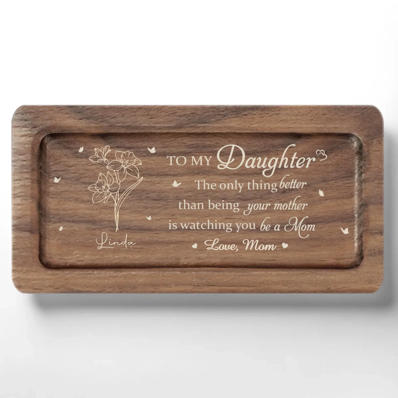 A Bond Stronger Than Time - Family Personalized Custom Wooden Jewelry Box - Mother's Day, Gift For Mom, Daughter