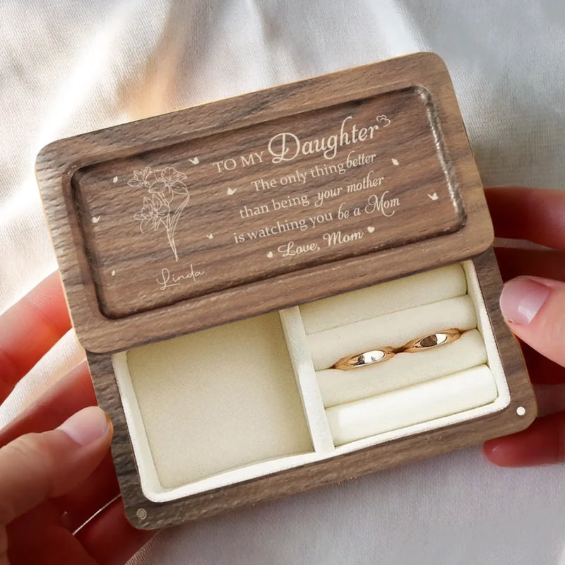 A Bond Stronger Than Time - Family Personalized Custom Wooden Jewelry Box - Mother's Day, Gift For Mom, Daughter