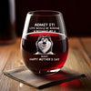 I’m The Reason For The Fur And The Fun - Dog & Cat Personalized Custom Wine Glass - Mother's Day, Gift For Pet Owners, Pet Lovers
