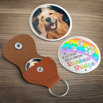 Custom Pet Photo Rainbow Bridge Memorial Gift - Personalized Pocket Hug