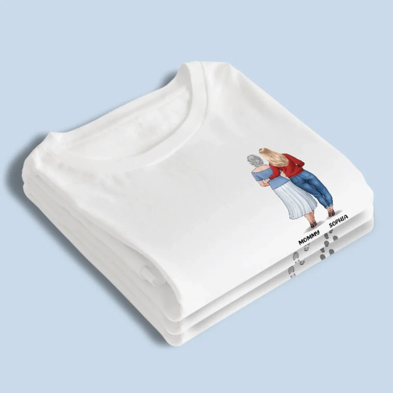 Walking Through Life, Hand In Hand - Family Personalized Custom Unisex T-shirt, Premium T-shirt, Hoodie - Mother's Day, Gift For Mom