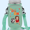 Dog Mom Vibes Only - Dog Personalized Custom Neoprene Water Bottle Carrier With Pocket - Mother's Day, Gift For Pet Owners, Pet Lovers