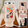 Dog Mom Vibes Only - Dog Personalized Custom Neoprene Water Bottle Carrier With Pocket - Mother's Day, Gift For Pet Owners, Pet Lovers
