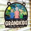 My Universe Is Built Of Grandkids - Family Personalized Window Hanging Suncatcher Ornament - Mother's Day, Gift For Mom, Grandma