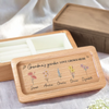 Grandma's Favorite Garden - Family Personalized Custom Wooden Jewelry Box - Mother's Day, Gift For Mom, Grandma