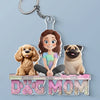 Fur Babies First, Everything Else Later - Dog Personalized Custom Shaped Acrylic Keychain - Gift For Pet Owners, Pet Lovers