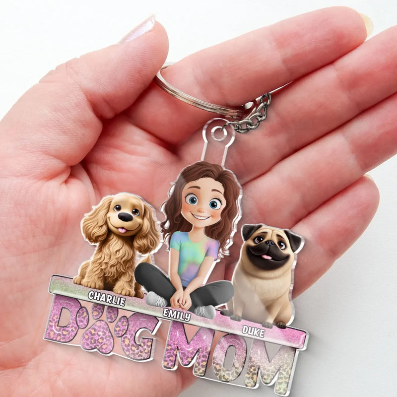 Fur Babies First, Everything Else Later - Dog Personalized Custom Shaped Acrylic Keychain - Gift For Pet Owners, Pet Lovers