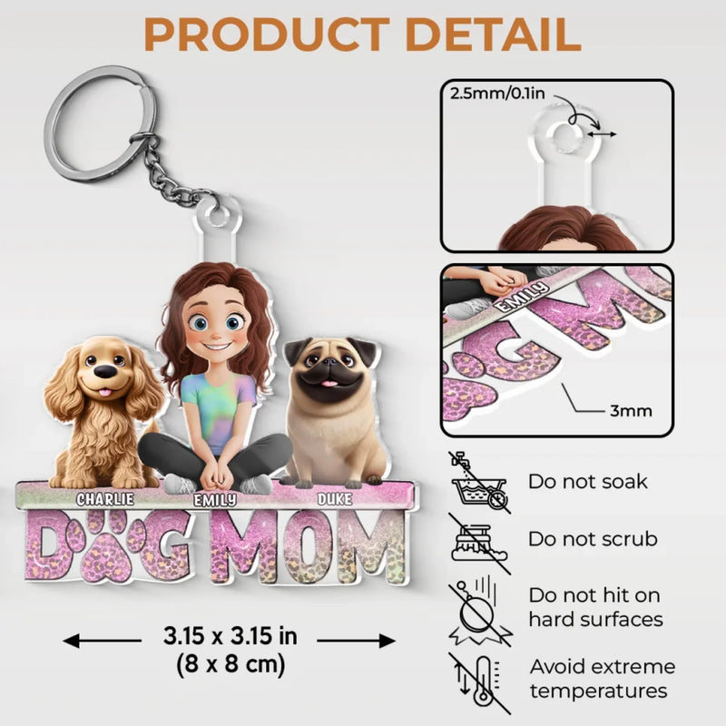 Fur Babies First, Everything Else Later - Dog Personalized Custom Shaped Acrylic Keychain - Gift For Pet Owners, Pet Lovers