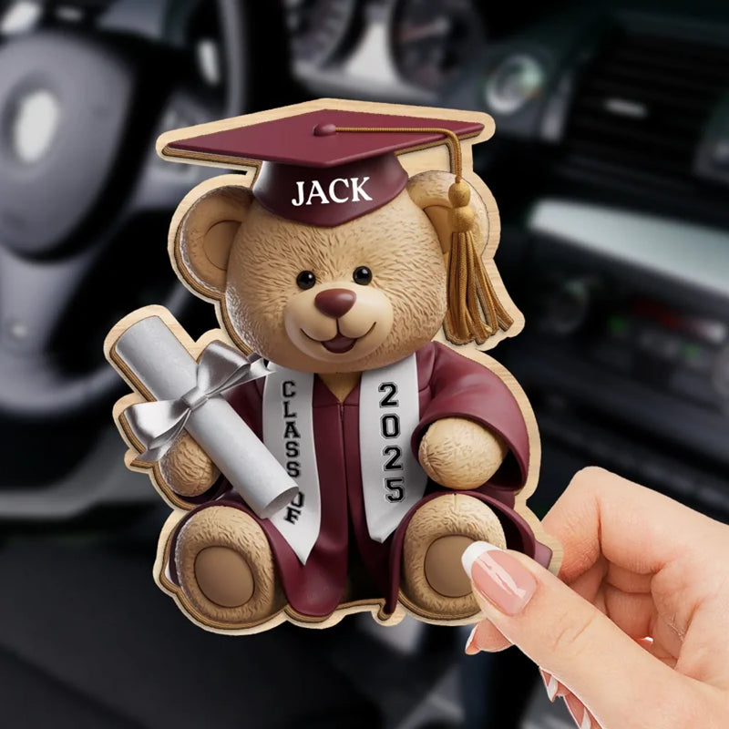From Nap Time To Cap Time - Family Personalized Custom Car Visor Clip - Graduation Gift For Family Members, Siblings, Brothers, Sisters