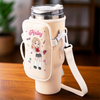 Soft Smile, Savage Style - Family Personalized Custom Neoprene Water Bottle Carrier With Pocket - Gift For Yourself, Best Friends, Siblings, Family Members