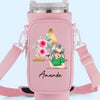 Winking Through Life Like A Pro - Family Personalized Custom Neoprene Water Bottle Carrier With Pocket - Gift For Yourself, Best Friends, Siblings, Family Members