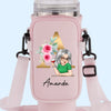 Winking Through Life Like A Pro - Family Personalized Custom Neoprene Water Bottle Carrier With Pocket - Gift For Yourself, Best Friends, Siblings, Family Members