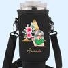 Winking Through Life Like A Pro - Family Personalized Custom Neoprene Water Bottle Carrier With Pocket - Gift For Yourself, Best Friends, Siblings, Family Members