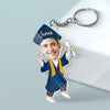 Custom Photo From Late Nights To Bright Futures - Family Personalized Custom Shaped Acrylic Keychain - Graduation Gift For Family Members, Siblings, Brothers, Sisters